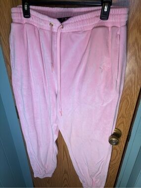 Jeffree Star Pink Velour Jogger Pant